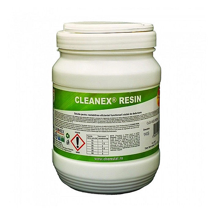 CLEANEX RESIN 1KG SOLUTIE RESTABILIRE EFICIENTA STATIE DEDURIZARE APA LBXCLRE001 [1]