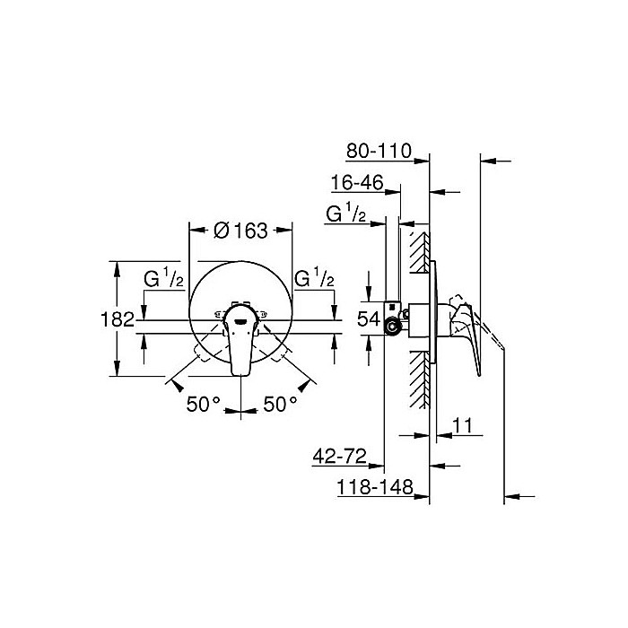 BATERIE INGROPATA DUS BAUFLOW BOXX INCLUS 29112000 GROHE [2]