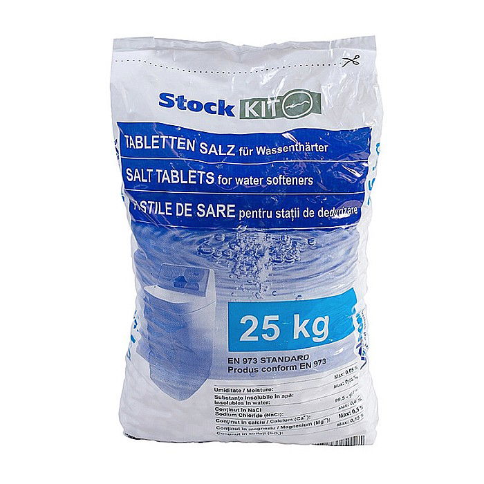 Sare pastile pentru statii dedurizare - sac 25 kg 87111000001 Aquapur Valhoh Valrom [1]