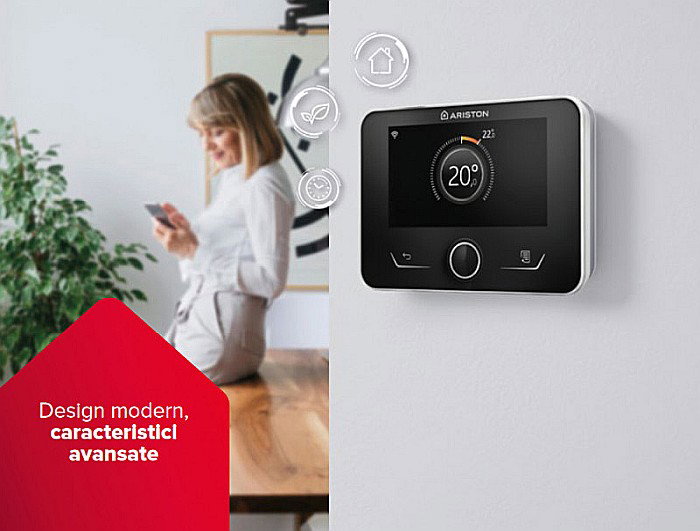 CENTRALA TERMICA PE GAZ ARISTON ALTEAS ONE+ NET 30 KW SENSYS HD NEGRU IN CONDENSATIE KIT EVACUARE INCLUS 3301772 [8]