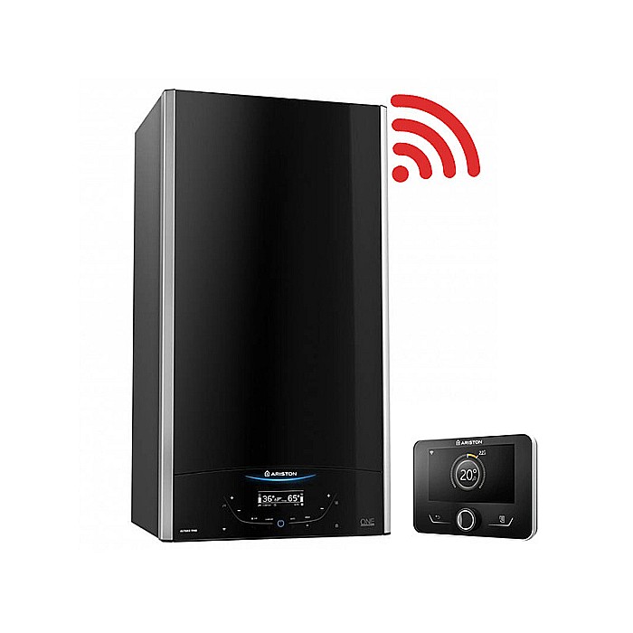 CENTRALA TERMICA PE GAZ ARISTON ALTEAS ONE+ NET 35 KW SENSYS HD NEGRU IN CONDENSATIE KIT EVACUARE INCLUS 3301773 [2]