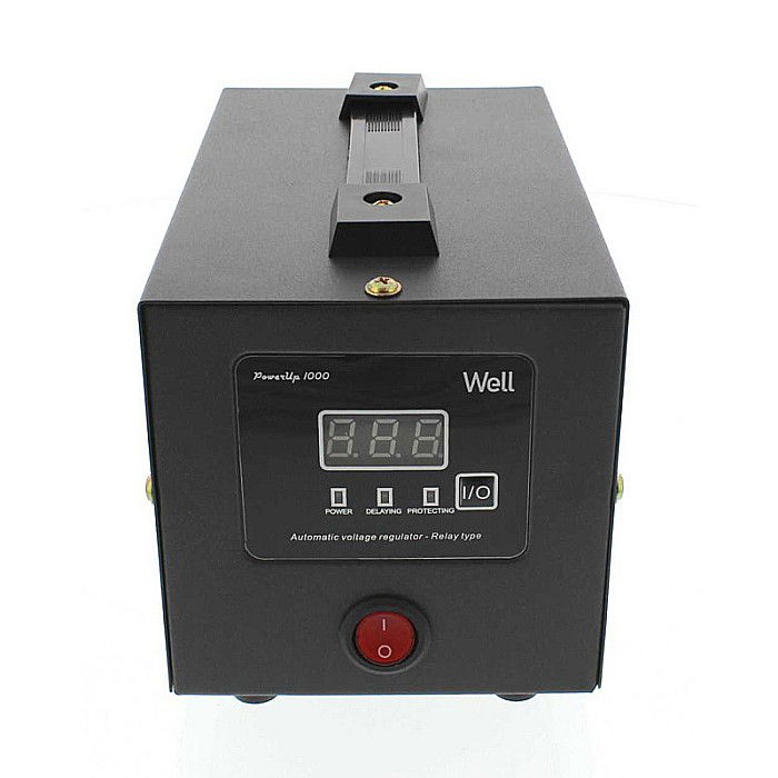 STABILIZATOR TENSIUNE CU RELEU 1000VA NEGRU AVR-REL-POWERUP1000 [1]