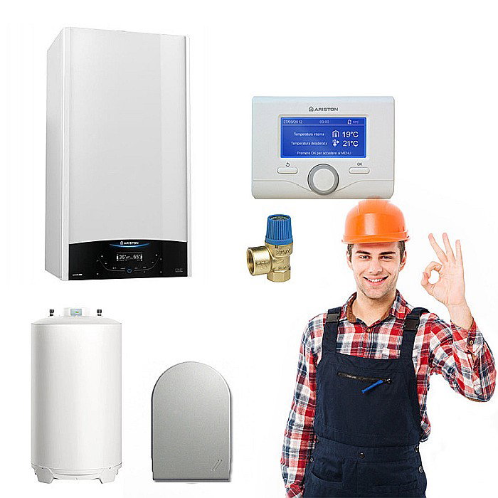 Pachet CENTRALA TERMICA PE GAZ ARISTON CLAS ONE SYSTEM 24 KW CU BOILER 200L [1]