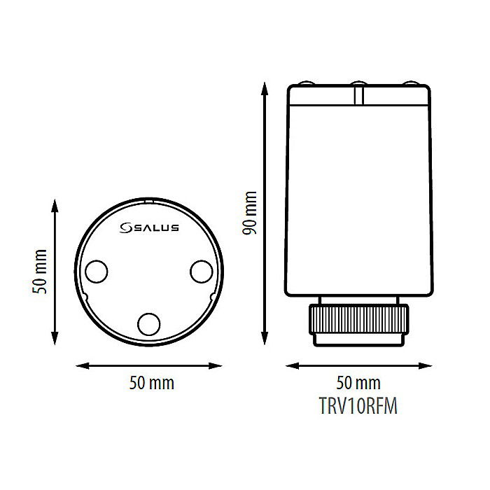 CAP TERMOSTATIC SALUS WIRELESS (MINI) TRV10RFM CU 2 BATERII [3]
