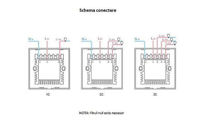 Sonoff t3eu2c-tx touch wifi si rf intrerupator cu 2 canale negru [3]