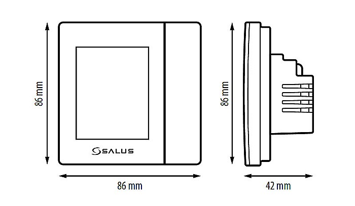 TERMOSTAT FC600 SALUS PENTRU VENTILOCONVECTOR ALB MONTAJ IN DOZA [3]