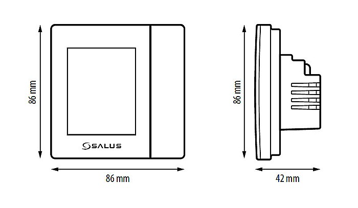 TERMOSTAT SALUS VS35B NEGRU NON INTERNET NEPROGRAMABIL IN DOZA SALUS IT600 [3]