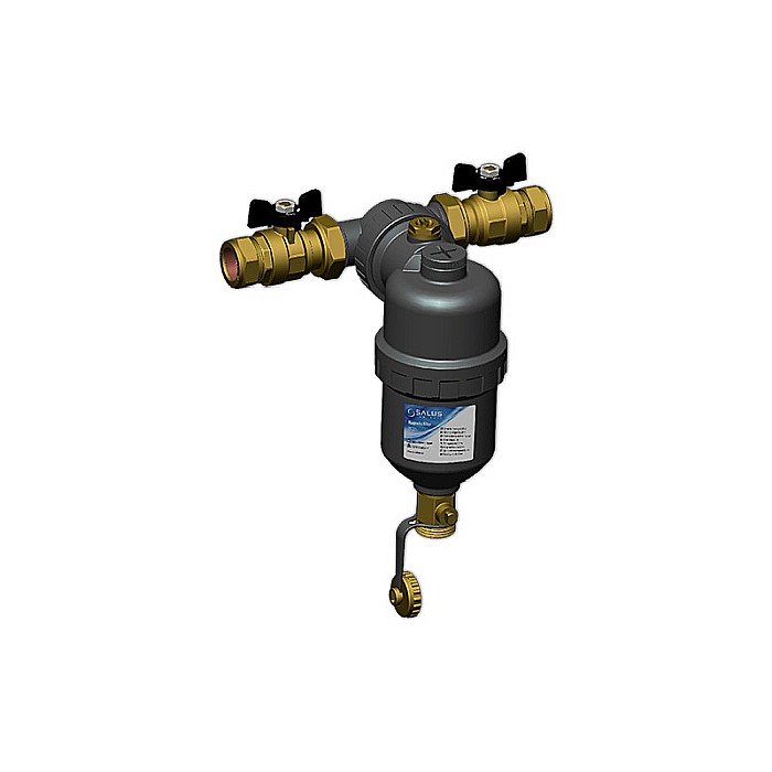 FILTRU ANTIMAGNETITA MD22S CU ROBINET 22MM + LICHID INHIBITOR LX1-500ML [1]