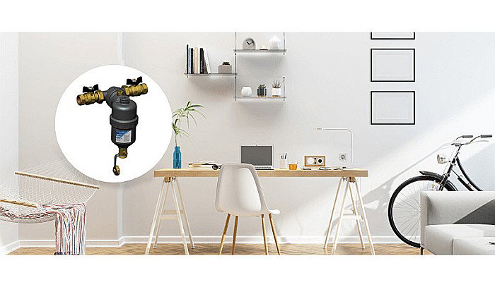 FILTRU ANTIMAGNETITA MD22S CU ROBINET 22MM + LICHID INHIBITOR LX1-500ML [2]