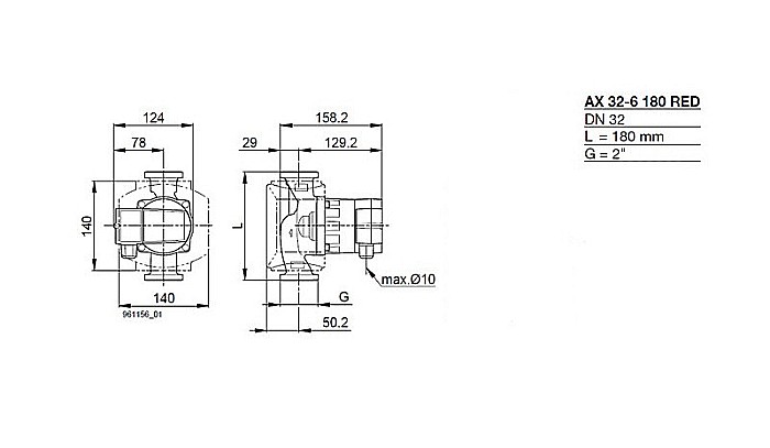 POMPA CIRCULATIE ELECTRONICA BIRAL COMPAX 32-6 180 RED R 2 180MM 230V ROTOR UMED PENTRU INSTALATII INCALZIRE [3]