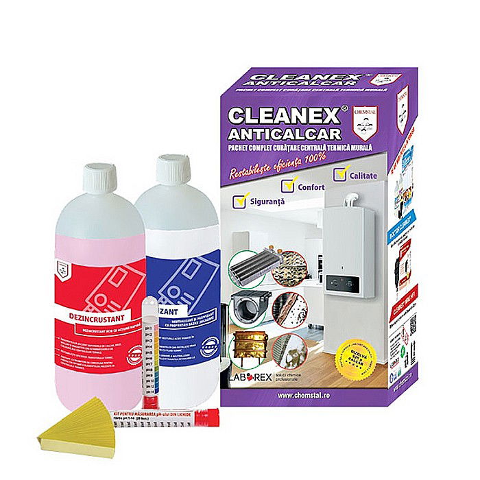 CLEANEX ANTICALCAR PACHET CURATARE CENTRALE TERMICE MURALE LBXCLAC002 [1]