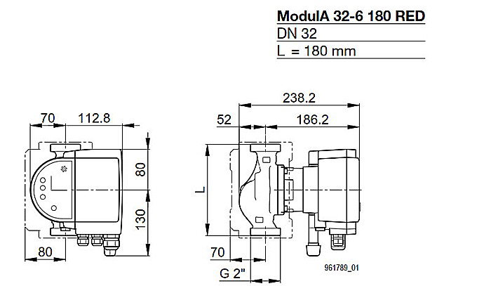 POMPA CIRCULATIE ELECTRONICA BIRAL MODULA 32-6 180 RED 180MM 230V ROTOR UMED PENTRU INSTALATII INCALZIRE [3]