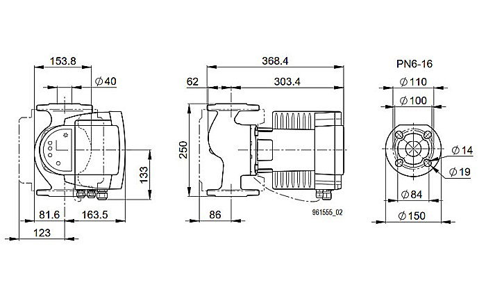 POMPA ELECTRONICA RECIRCULARE BIRAL MODULA 40-12 250 BLUE DN 40 250MM 230V APA CALDA CONSUM PROTECTIE MOTOR SI AFISARE STARE FUNCTIONARE [3]