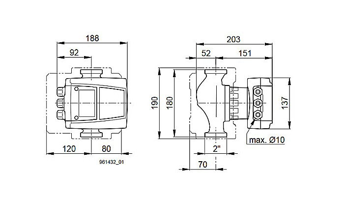 POMPA ELECTRONICA RECIRCULARE BIRAL AW 15-2 R 2 180MM 230V APA CALDA CONSUM PROTECTIE MOTOR SI AFISARE STARE FUNCTIONARE [3]