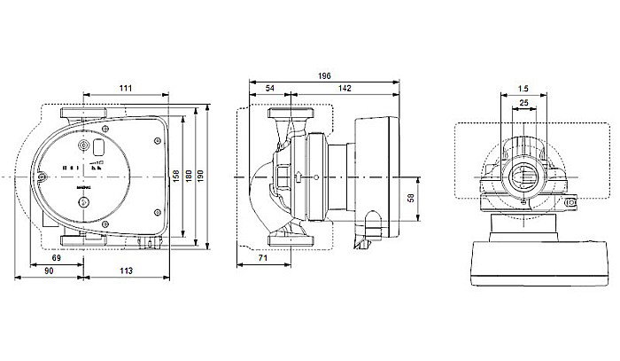 POMPA RECIRCULARE GRUNDFOS MAGNA1 25-100 99221214 [3]