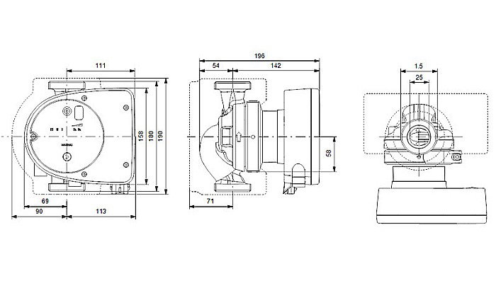 POMPA RECIRCULARE GRUNDFOS MAGNA1 25-40 99221216 [3]