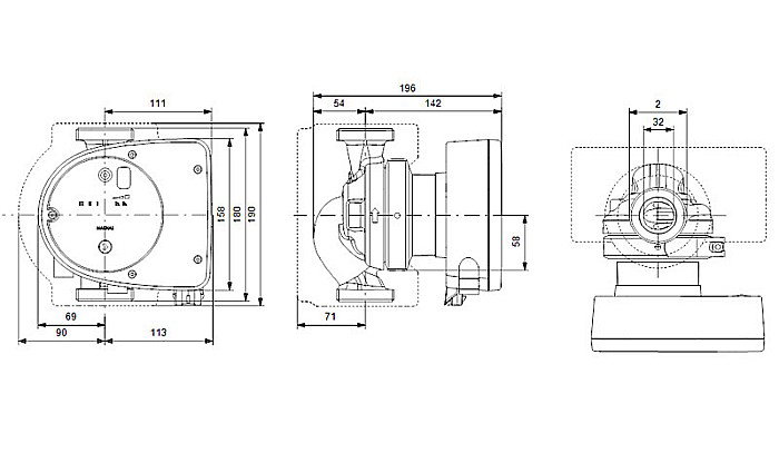POMPA RECIRCULARE GRUNDFOS MAGNA1 32-100 99221236 [3]