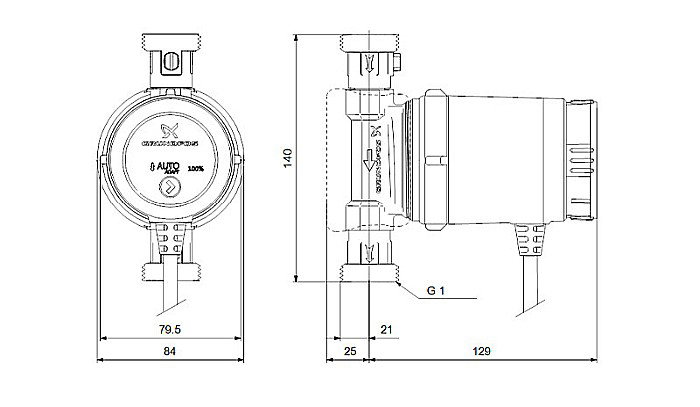 POMPA RECIRCULARE GRUNDFOS UP 20-14 BXA PM 97916749 [3]