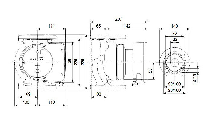 POMPA RECIRCULARE GRUNDFOS MAGNA1 32-60 F 99221269 [3]
