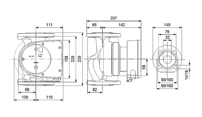 POMPA RECIRCULARE GRUNDFOS MAGNA1 32-80 F 99221275 [3]