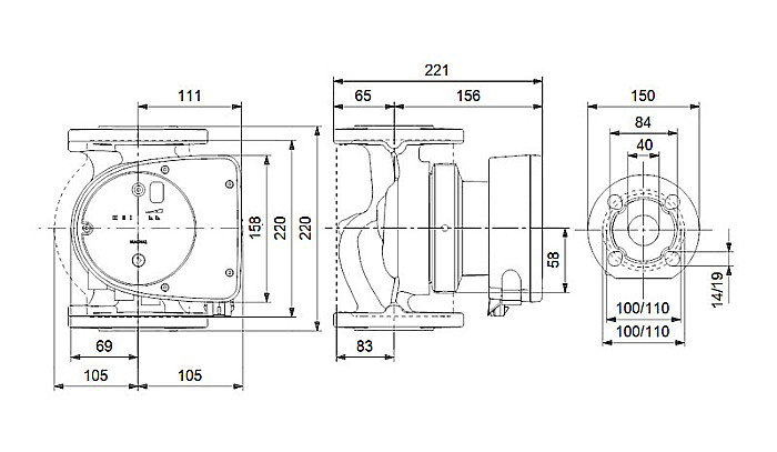 POMPA RECIRCULARE GRUNDFOS MAGNA1 40-60 F 99221292 [3]