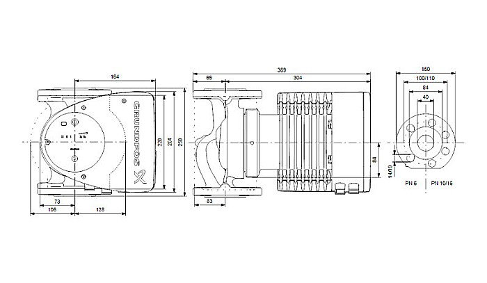 POMPA RECIRCULARE GRUNDFOS MAGNA1 40-150 F 99221306 [3]