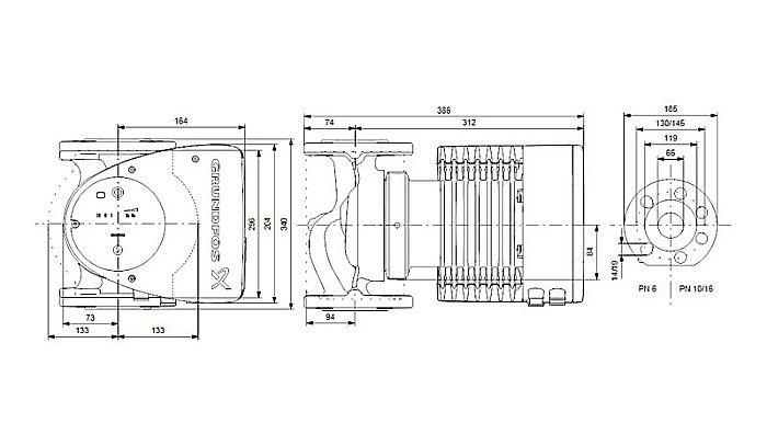 POMPA RECIRCULARE GRUNDFOS MAGNA1 65-80 F 99221372 [3]