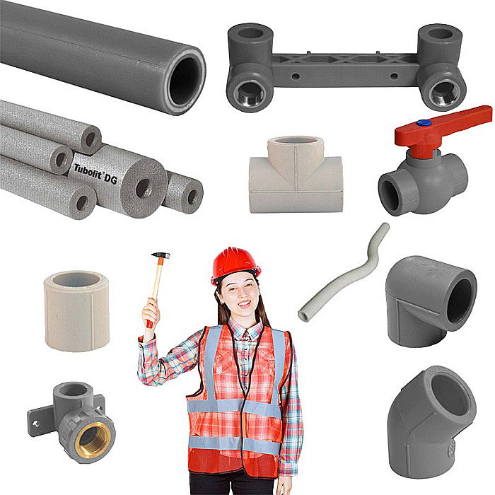 Pachet INSTALATIE BAIE PPR GRI SIMPLU [1]