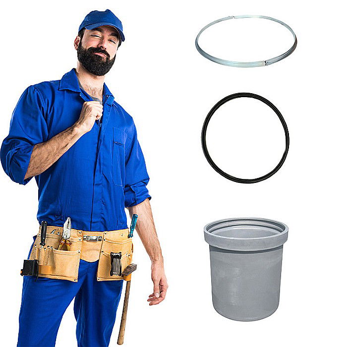 Pachet prelungire pentru fose sau statii epurare sau rezervoare apa subterane l=600mm cu piesa de fixare si garnitura etansare Valrom [1]