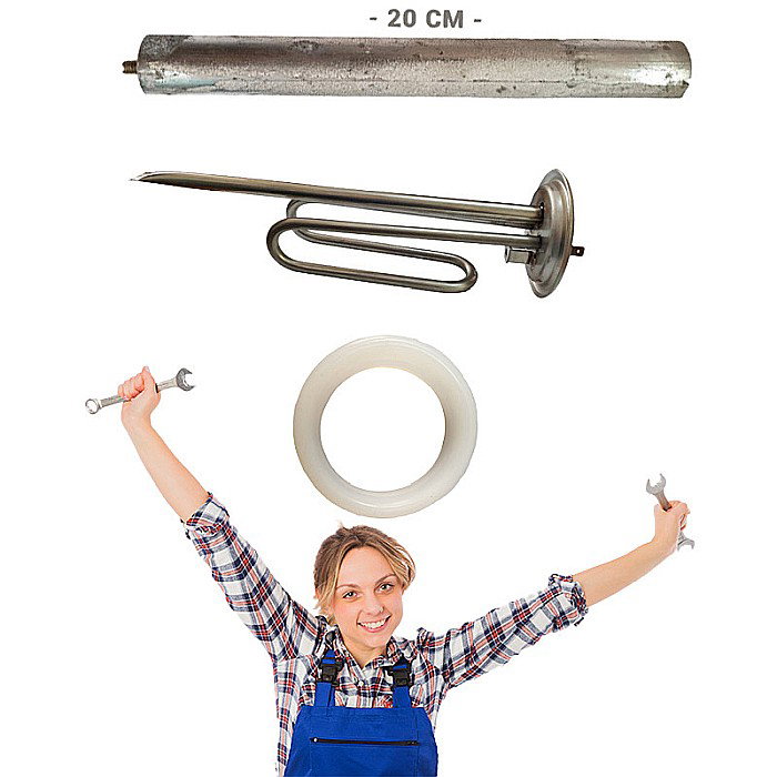 PACHET REZISTENTA ELECTRICA 1500W BOILER FERROLI 46210110 CU ANOD MAGNEZIU SI GARNITURA FLANSA [1]