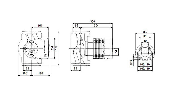 POMPA RECIRCULARE GRUNDFOS MAGNA3 40-180 F N 250 CORP INOX 97924353 [3]