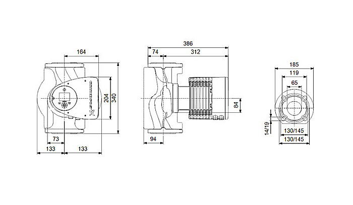 POMPA RECIRCULARE GRUNDFOS MAGNA3 65-60 F N 340 CORP INOX 97924362 [3]