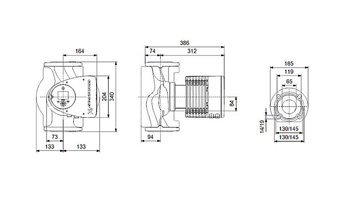 POMPA RECIRCULARE GRUNDFOS MAGNA3 65-80 F N 340 CORP INOX 97924363 [3]