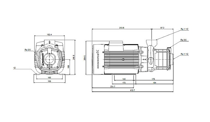 Pompa apa centrifuga multietajata Grundfos CM 10-2 380V 98771564 [4]