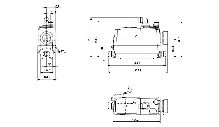 Pompa apa murdara cu tocator Grundfos  Sololift 2 CWC-3 97775316 [3]