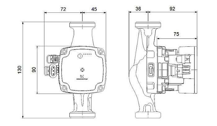 POMPA RECIRCULARE GRUNDFOS UPM 3 AUTO 15-70 130 Hybrid [3]