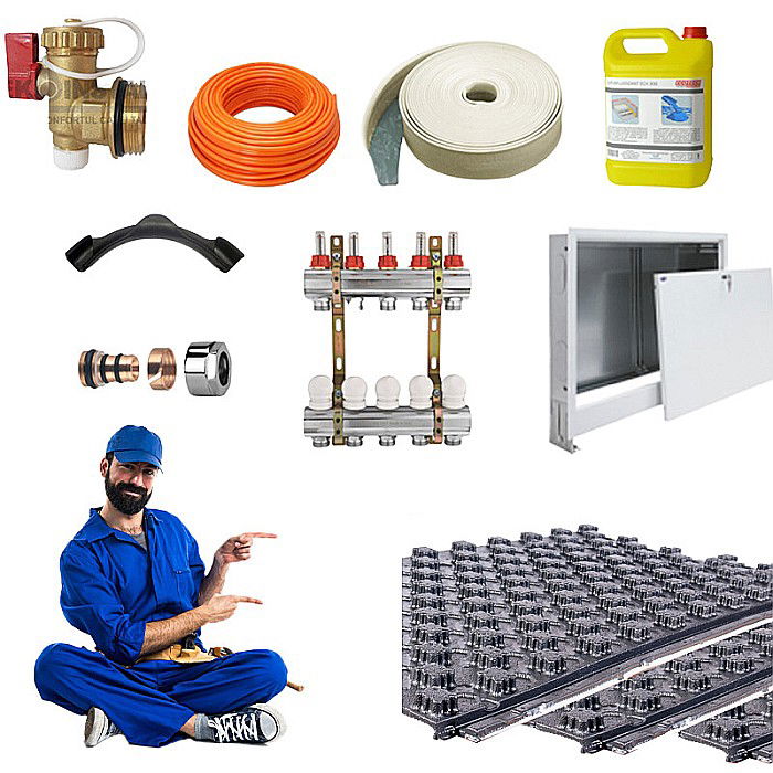 PACHET incalzire in pardoseala 100MP cu grup pompare Ekoinstal [1]