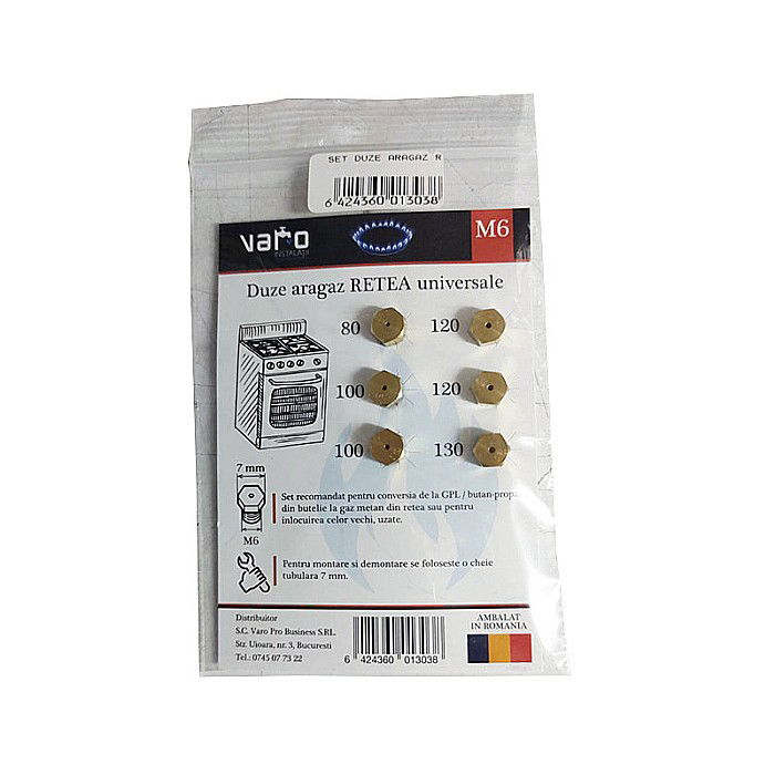 Pachet SET DUZE ARAGAZ RETEA M6 UNIVERSALE + RACORD FLEXIBIL PENTRU ARAGAZ 42745 [1]