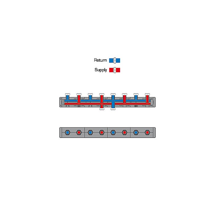 DISTRIBUITOR COLECTOR TERMOIZOLANT PENTRU 4 GRUPURI DE CIRCULATIE GMA441 ESBE 6600 1400 [2]