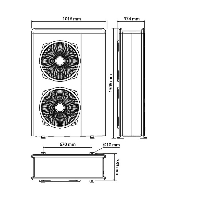PACHET POMPA DE CALDURA ARISTON NIMBUS COMPACT 120 M-T NET TRIFAZAT 3301864 [10]
