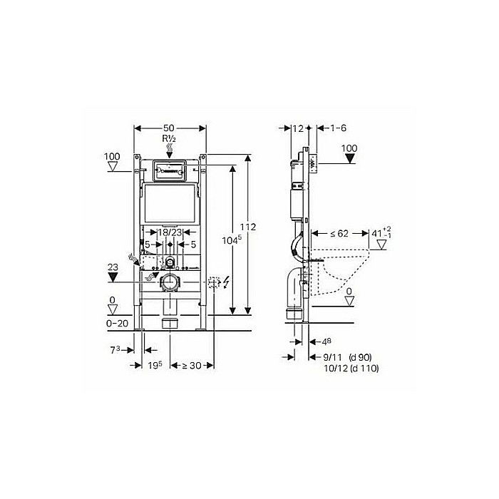 REZERVOR WC INCASTRAT PREPACK GEBERIT UP100/DELTA 20 CR/FIX/INSON 45813421 [2]