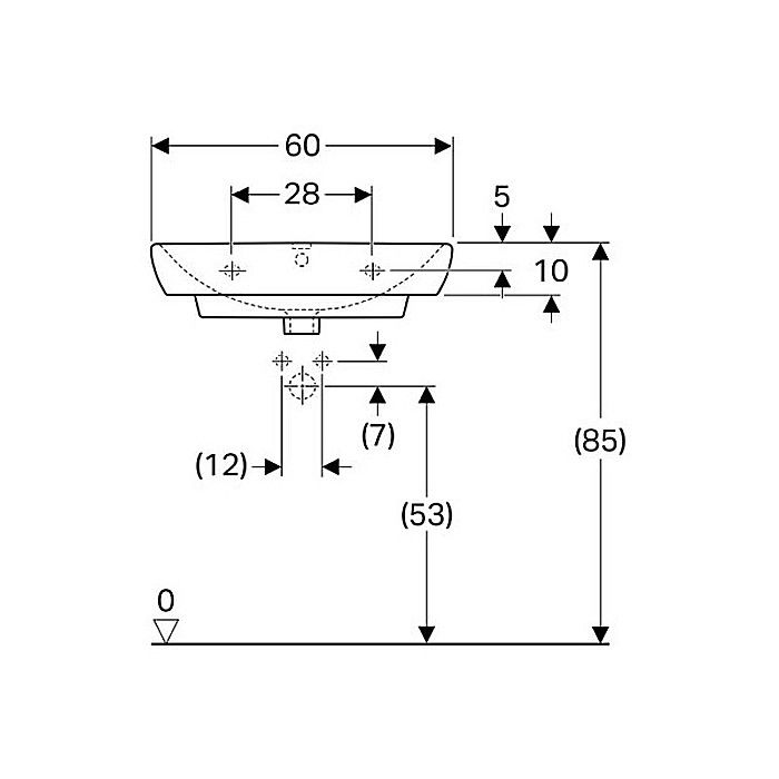 LAVOAR GEBERIT SELNOVA SQUARE ALB 50030011 [2]