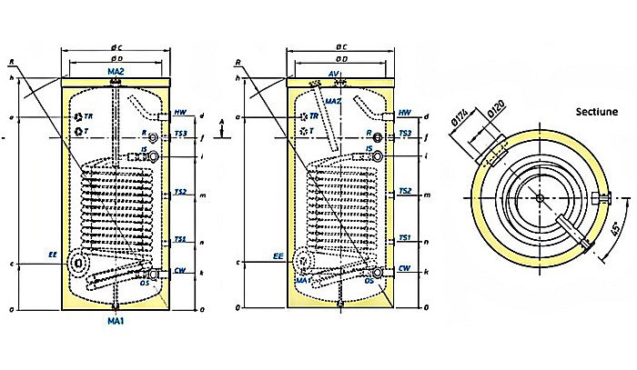 BOILER TESY CU O SERPENTINA MARITA 500L PENTRU POMPA DE CALDURA EV 2X23 S 500 75 HP [3]