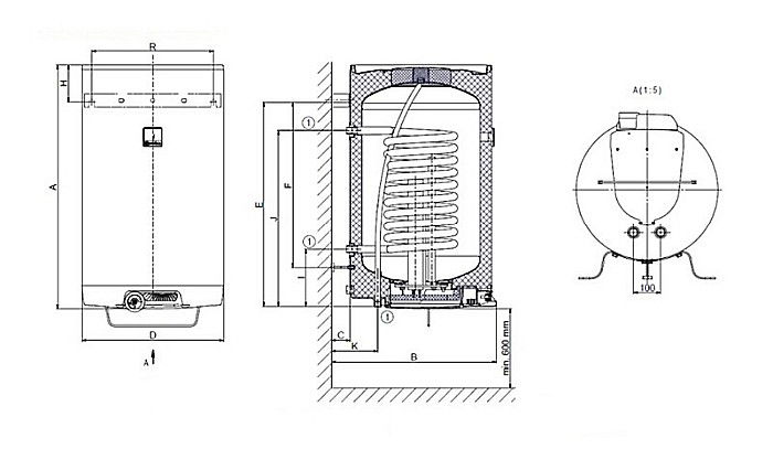 BOILER TERMOELECTRIC DRAZICE OKC 125 LITRI 1103208101 [3]
