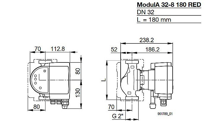 POMPA CIRCULATIE ELECTRONICA BIRAL MODULA 32-8 180 RED 180MM 230V ROTOR UMED PENTRU INSTALATII INCALZIRE [3]
