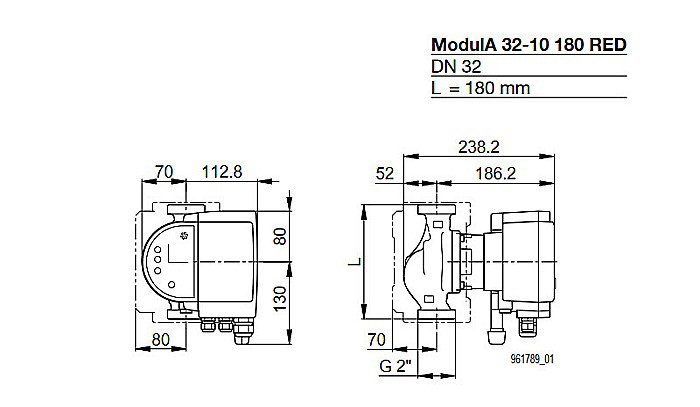 POMPA CIRCULATIE ELECTRONICA BIRAL MODULA 32-10 180 RED 180MM 230V ROTOR UMED PENTRU INSTALATII INCALZIRE [3]