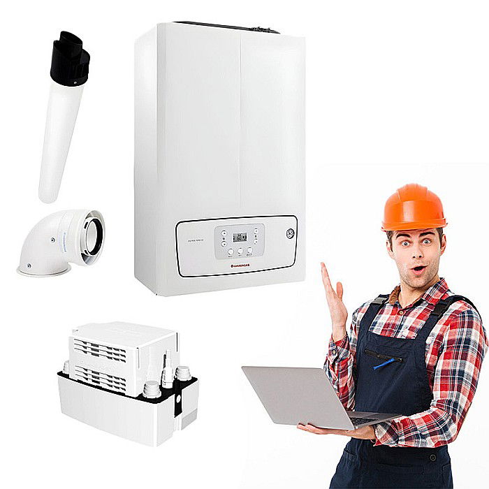 Pachet centrala termica pe gaz Immergas Victrix Tera 24/28 cu pompa condens Grundfos Conlift 1 LS [1]