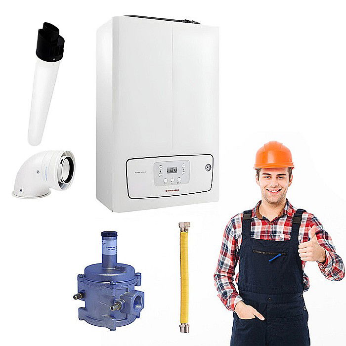 Pachet centrala termica pe gaz Immergas Victrix Tera 24/28 cu regulator gaz si racord [1]