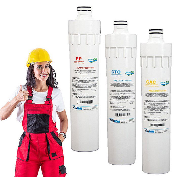 Pachet rezerve cartuse quick-change pentru ultrafiltrare PUR4 Aquapur Valhoh Valrom recomandat pentru 3-6 luni fara membrana [1]
