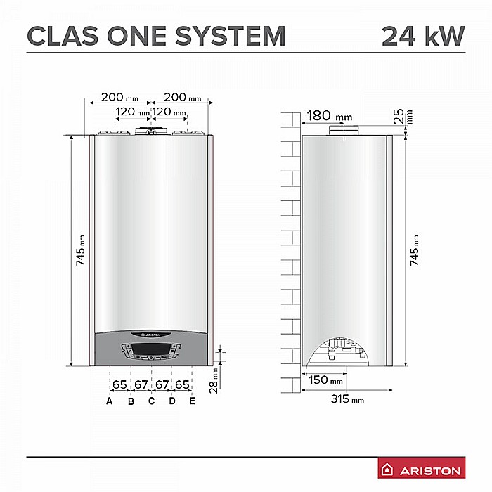 CENTRALA TERMICA PE GAZ ARISTON CLAS ONE SYSTEM 24 KW IN CONDENSATIE 3301031 [3]